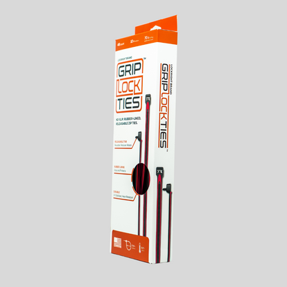 GripLockTies® 12" Rubber-Lined, Reusable Cable Ties - 48 Count