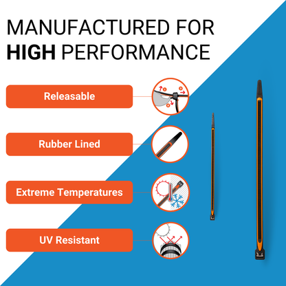 GripLockTies® 5" Rubber-Lined, Reusable Cable Ties - 48 Count